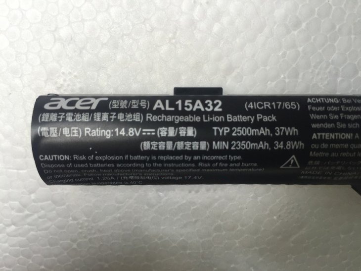 Pin ACer F5-571, AL15A32 zin