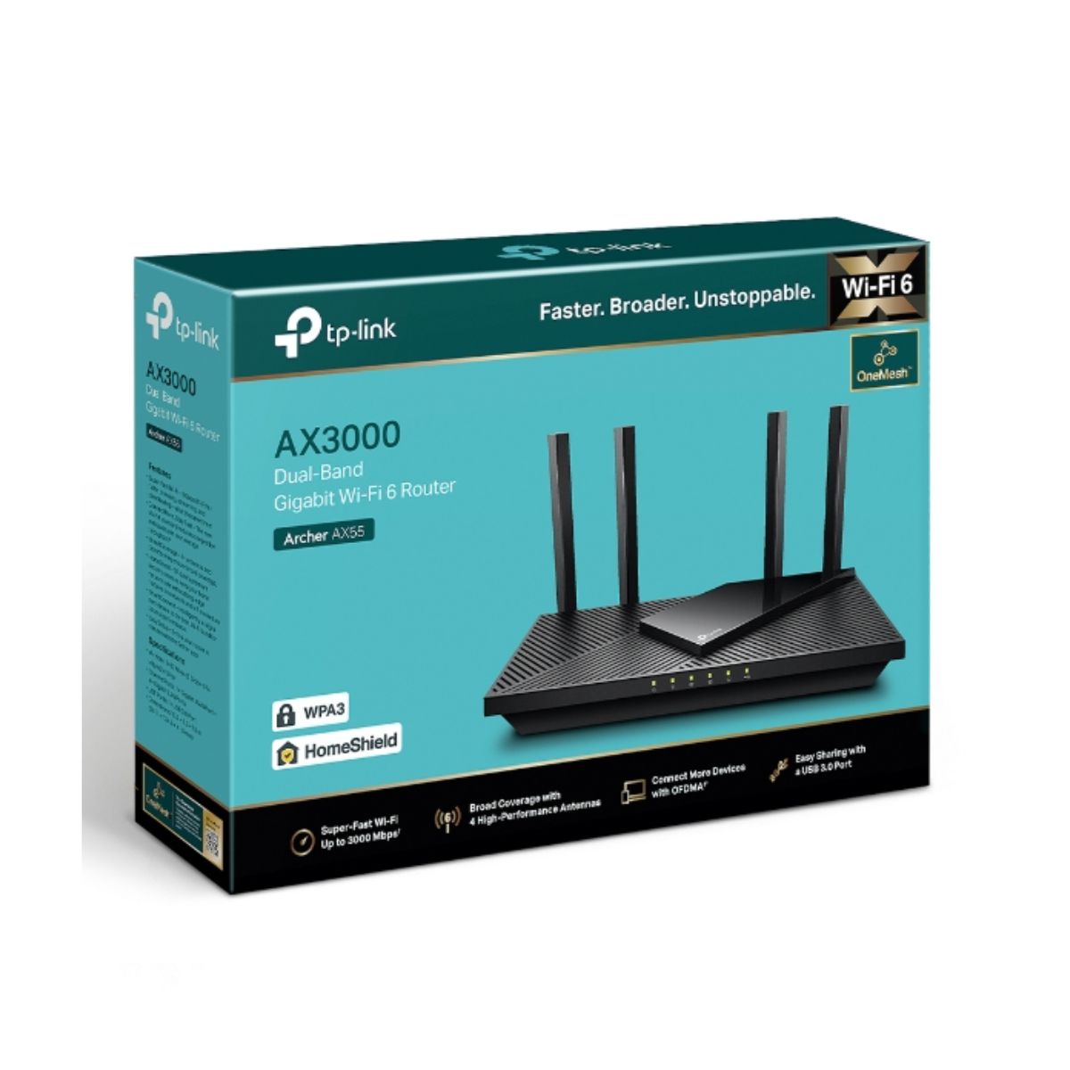 Thiết bị thu phát vô tuyến Wifi 6 băng tầng 2.4/5GHz Archer AX125GHz TPlink Arch