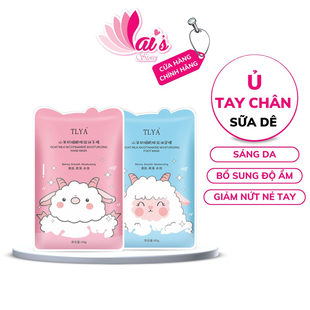 Mặt Nạ Ủ Tay Chân Sữa Dê Niacinamide TLYA Dưỡng Ẩm Mềm Mịn, Sáng Da, Giảm Nứt Tay Chân