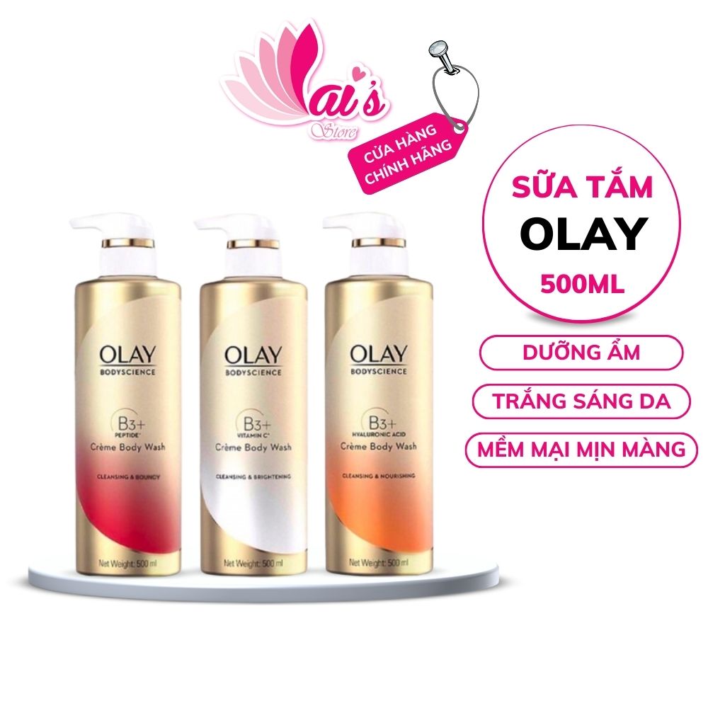 Sữa Tắm Olay B3 Thái Lan Vitamin C / Peptide / Hyaluronic Axid 500ml