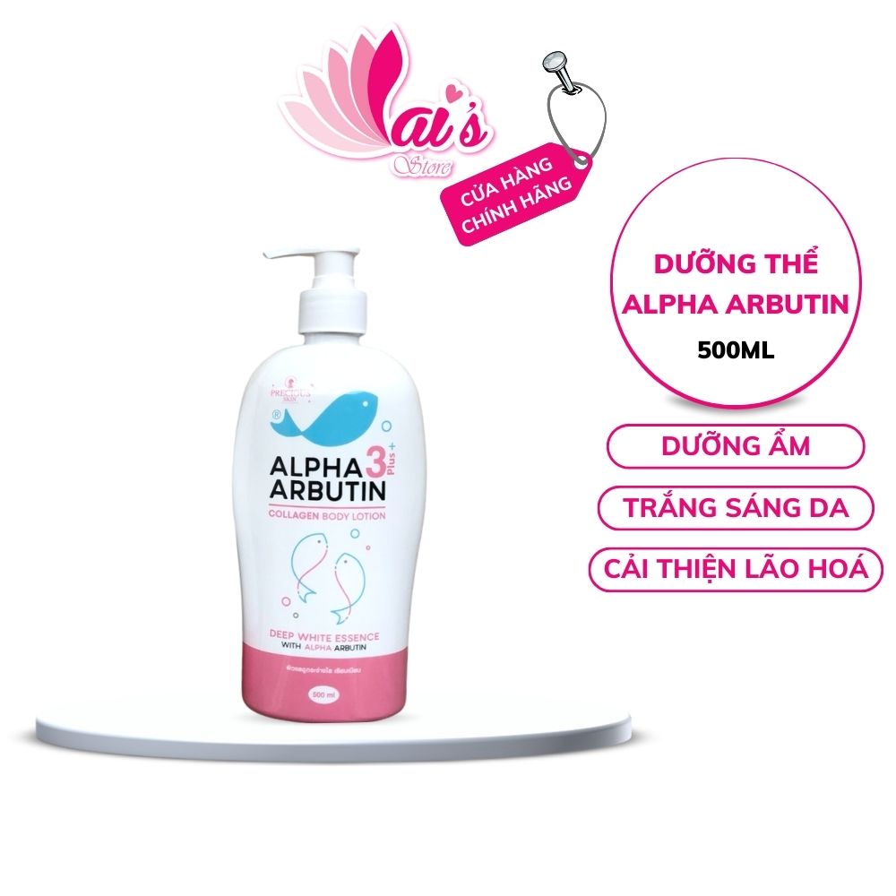 Sữa Dưỡng Thể Trắng Da Alpha Arbutin Collagen Lotion Precious Skin Thái Lan 500ml