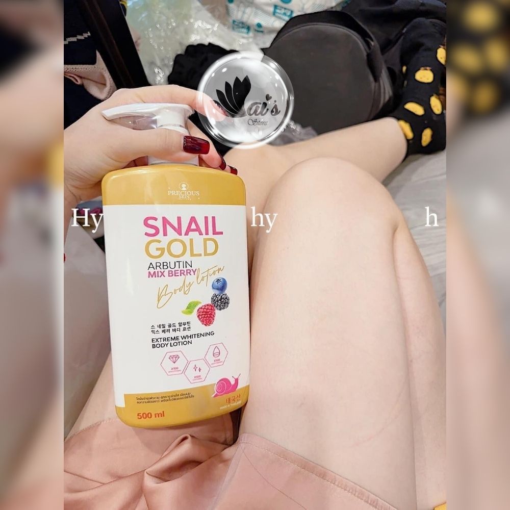 Sữa Dưỡng Thể Trắng Da Snail Gold Arbutin Mix Berry Body Lotion Precious Skin Thailand 500ml