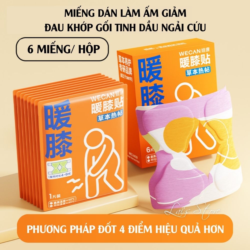 Miếng Dán Đầu Gối WECAN Tự Sưởi Ấm Giảm Đau Khớp Gối, Làm Nóng Bằng Thảo Dược