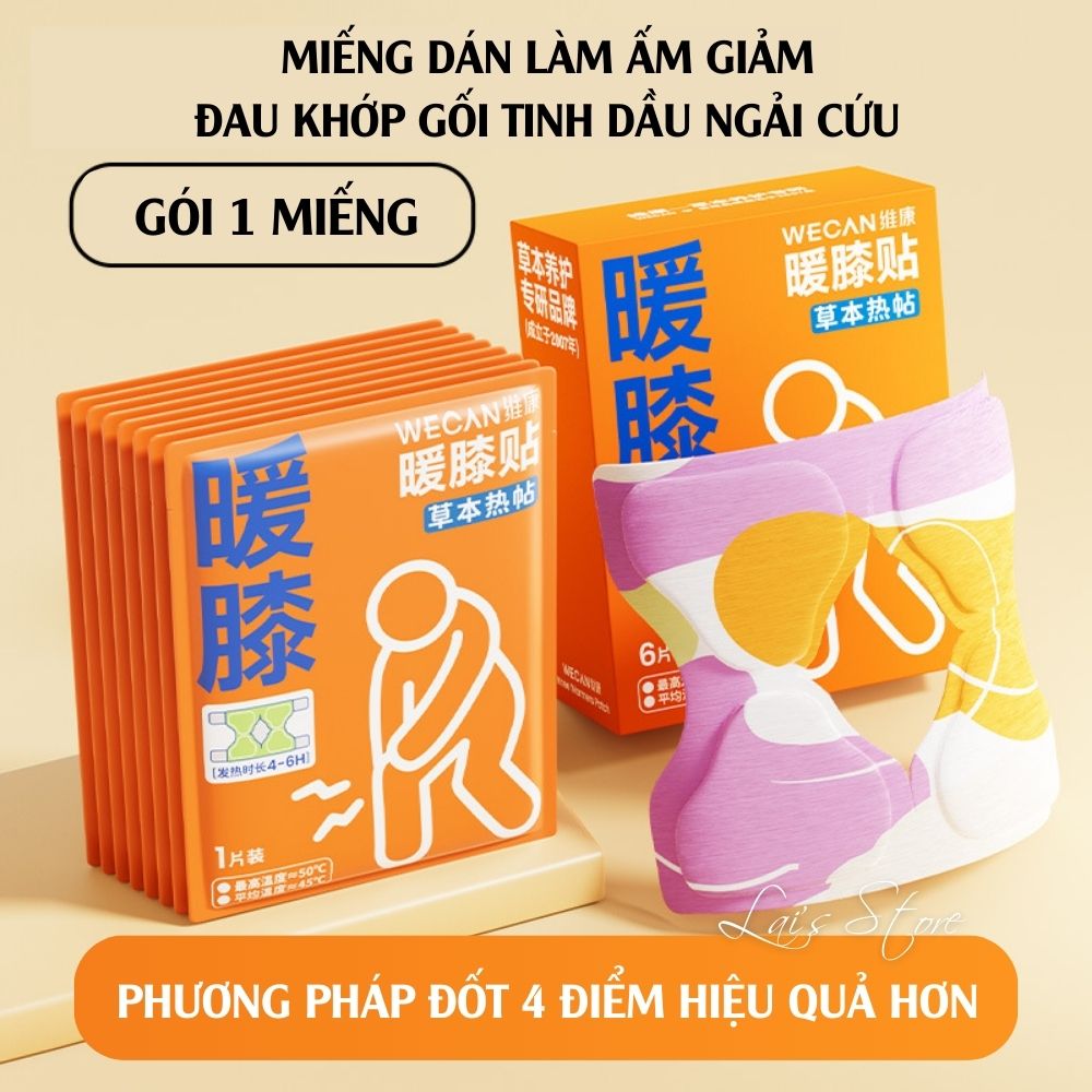 Miếng Dán Đầu Gối WECAN Tự Sưởi Ấm Giảm Đau Khớp Gối, Làm Nóng Bằng Thảo Dược