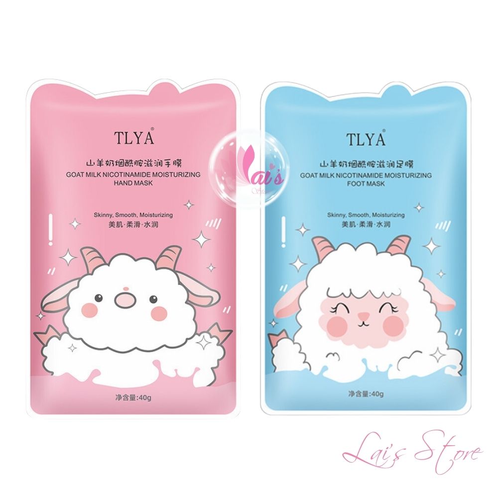 Mặt Nạ Ủ Tay Chân Sữa Dê Niacinamide TLYA Dưỡng Ẩm Mềm Mịn, Sáng Da, Giảm Nứt Tay Chân