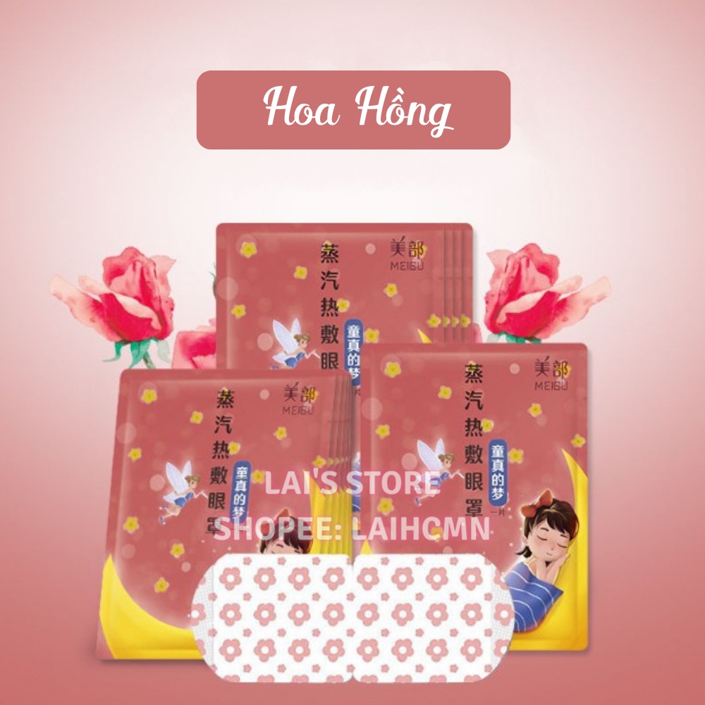 Combo 10 Miếng Mặt Nạ Mắt Nóng Meibu Xông Hơi Mắt Chườm Nóng Giúp Giảm Mỏi Mắt