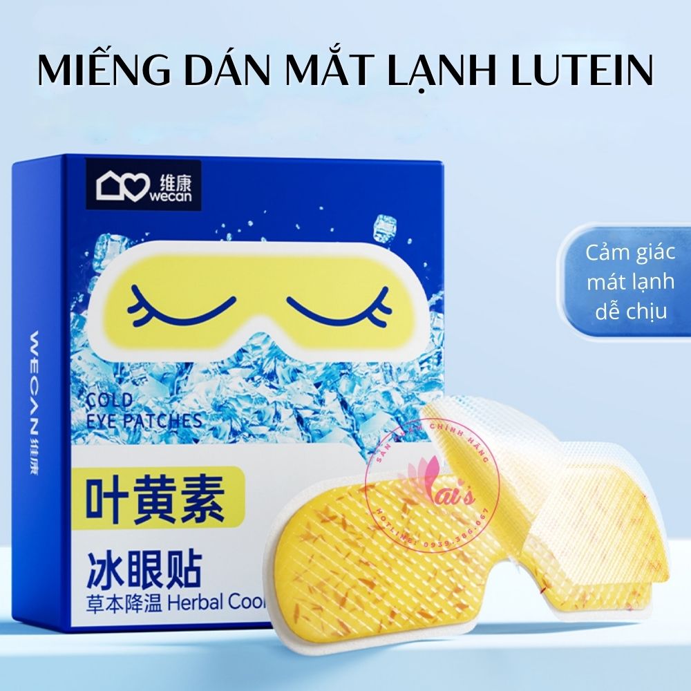 Mặt Nạ Mắt Lạnh Lutein Hydrogel WECAN / Miếng Dán Mắt Thảo Dược Mát Lạnh