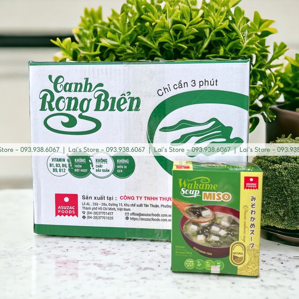 Canh Rong Biển Miso Asuzac Dinh Dưỡng Cao, Chay Mặn Đều Dùng Được