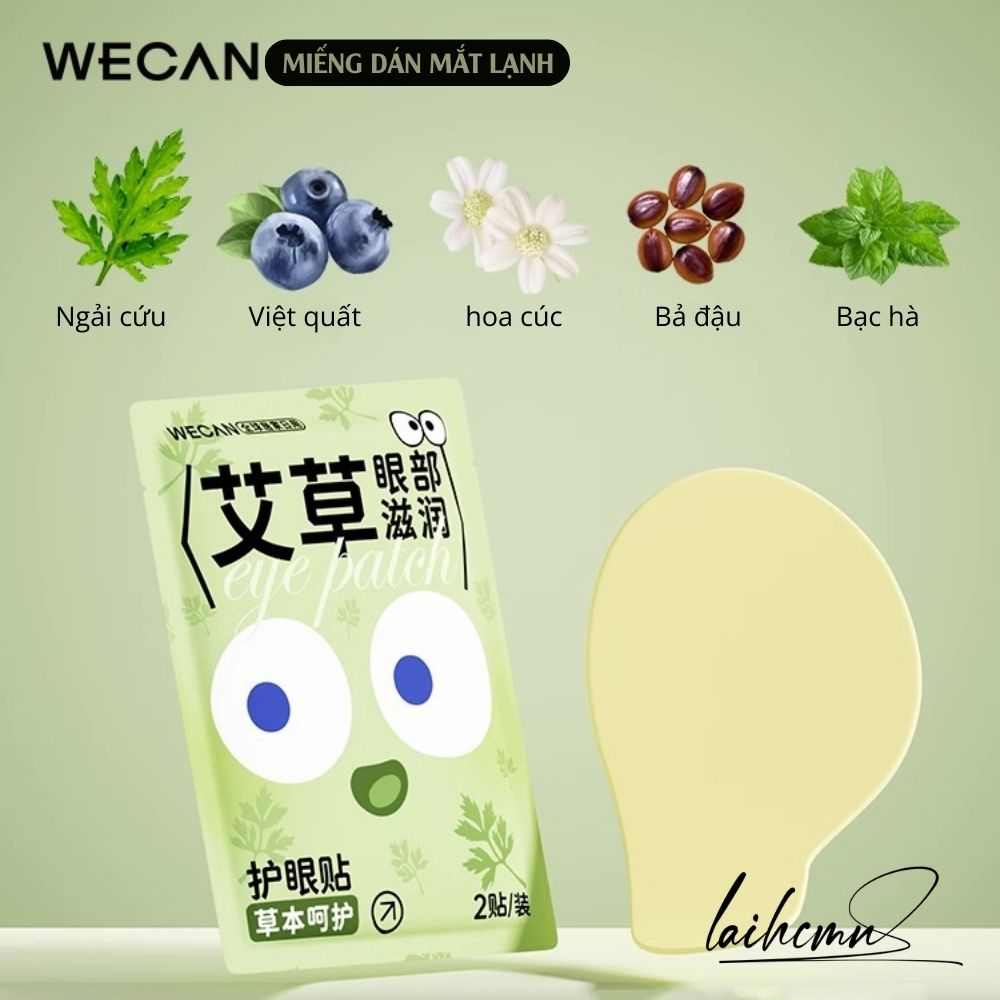 Miếng Dán Mắt Thảo Dược WECAN Eyes Care Health Care Pad Mát Lạnh Thư Giãn Mắt, Giảm Mỏi Mắt