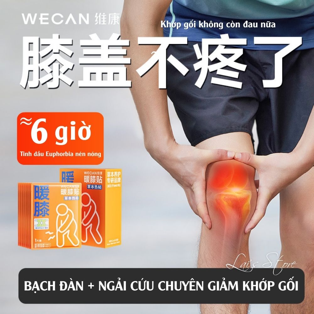 Miếng Dán Đầu Gối WECAN Tự Sưởi Ấm Giảm Đau Khớp Gối, Làm Nóng Bằng Thảo Dược