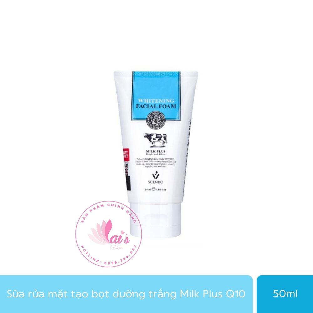 Sữa Rửa Mặt Trắng Da Sữa Bò Scentio Milk Plus Beauty Buffet Thái Lan Tạo Bọt Dưỡng Trắng, Trẻ Hoá Da