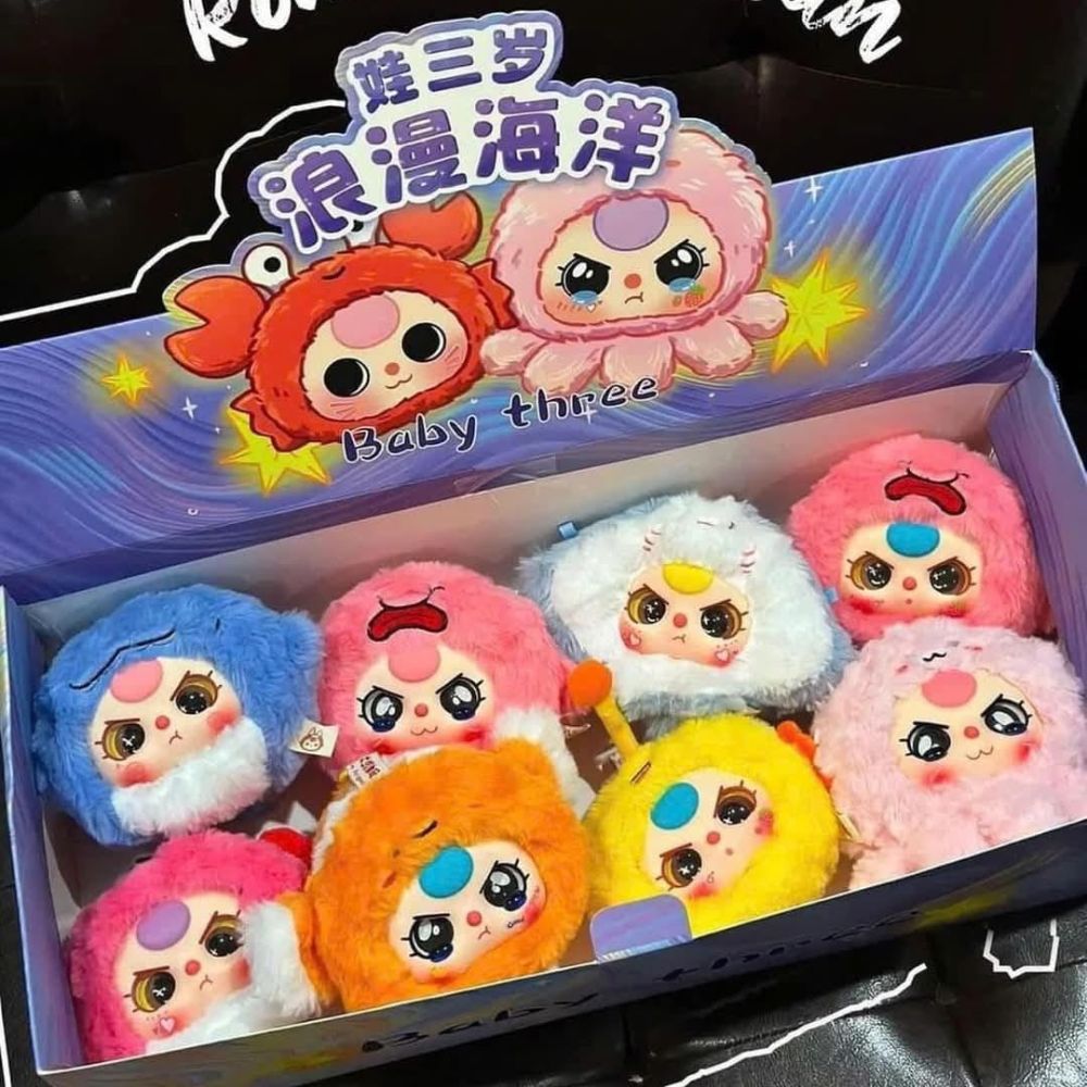 Baby Three Hải Sản Blind Box Bé Ba Hộp Mù Ngẫu Nhiên Búp Bê Đồ Chơi Trang Trí Quà Tặng Sinh Nhật