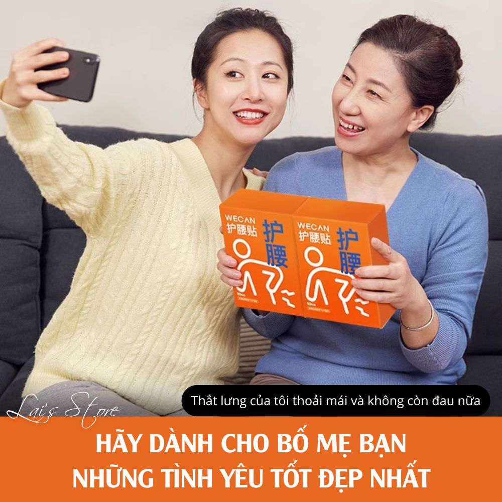 Miếng Dán Thắt Lưng WECAN Tinh Dầu Ngải Cứu Làm Ấm, Giảm Đau Thắt Lưng, Bụng, Cổ Vay Gáy