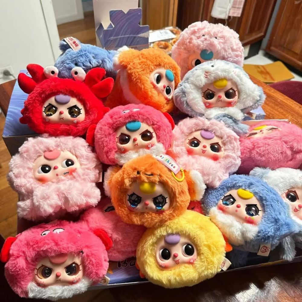Baby Three Hải Sản Blind Box Bé Ba Hộp Mù Ngẫu Nhiên Búp Bê Đồ Chơi Trang Trí Quà Tặng Sinh Nhật