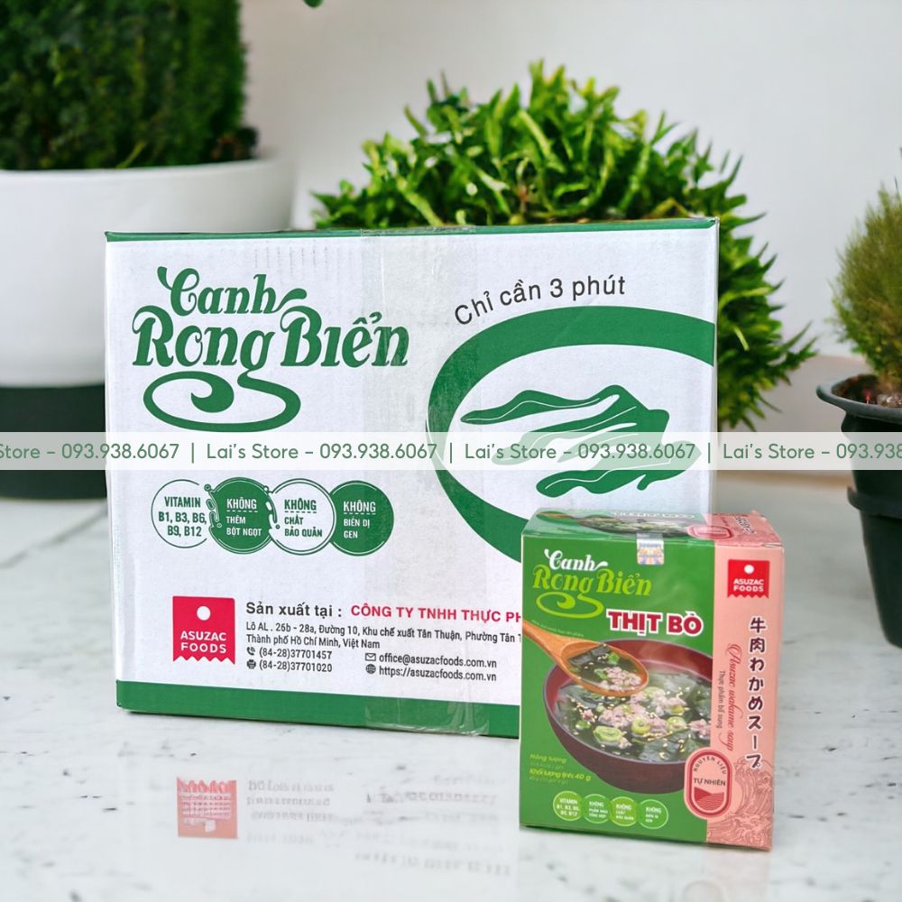 Canh Rong Biển Thịt Bò Asuzac Dinh Dưỡng Cao - Asuzac Wakame Soup