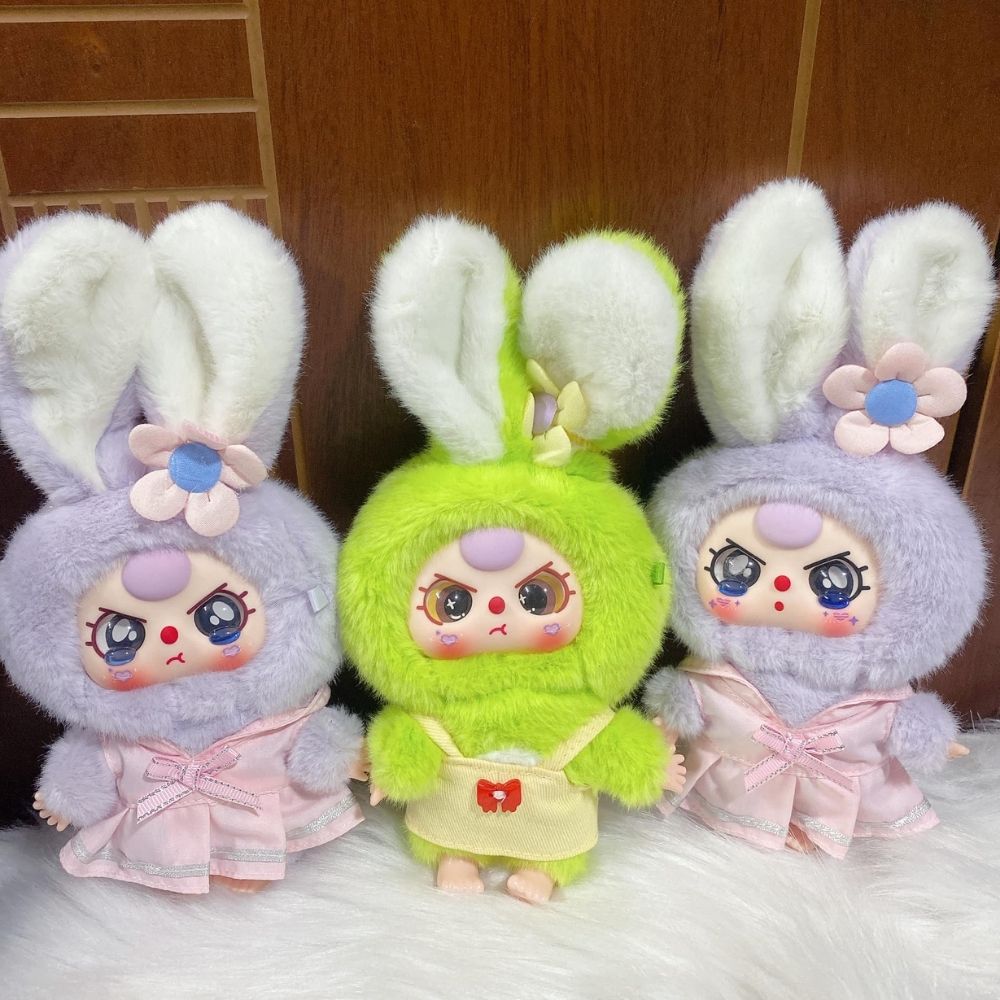 Baby Three Bunny Macaron Blindbox Hộp Mù Ngẫu Nhiên Búp Bê Mô Hình Đồ Chơi Trang Trí Quà Tặng