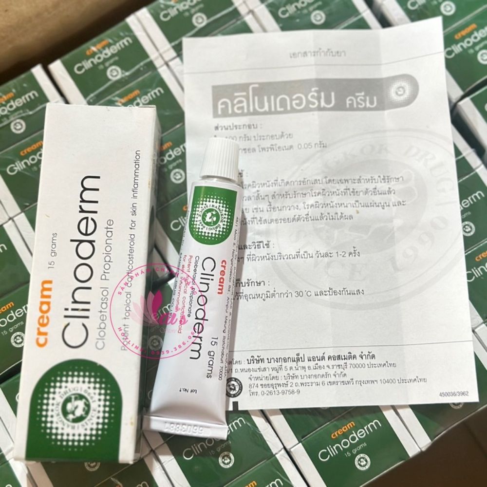 Kem Bôi Ngứa Vảy Nến Thái Lan Clinoderm Cream 15g Viêm Da Cơ Địa, Tổ Đỉa