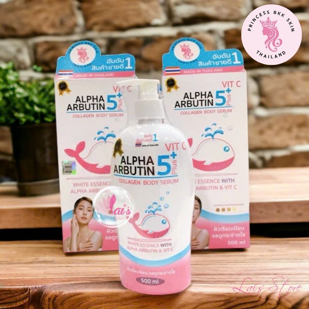 Sữa Dưỡng Thể Trắng Da Alpha Arbutin & Vit C 5 Plus+ Princess Bkk Skin 500ml Thái Lan