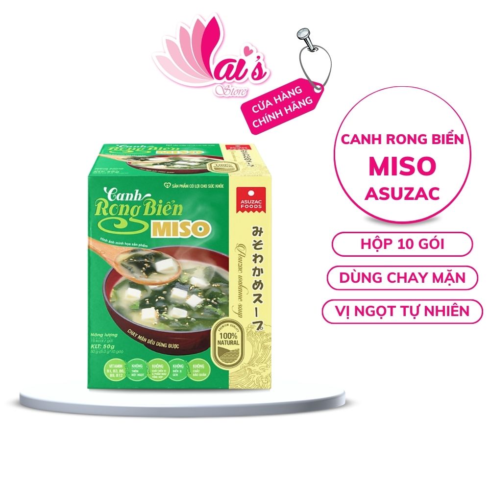 Canh Rong Biển Miso Asuzac Dinh Dưỡng Cao, Chay Mặn Đều Dùng Được