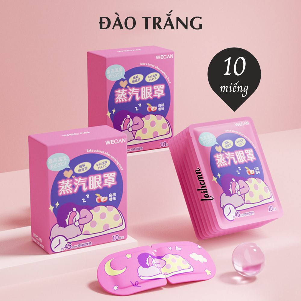 Hộp 10 Miếng Mặt Nạ Mắt Nóng Thảo Dược WECAN Giúp Thư Giãn Mắt