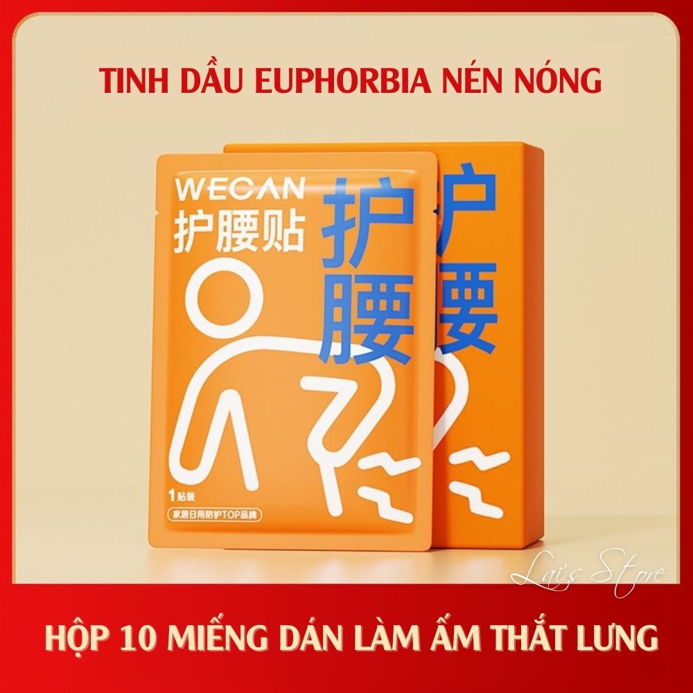 Miếng Dán Thắt Lưng WECAN Tinh Dầu Ngải Cứu Làm Ấm, Giảm Đau Thắt Lưng, Bụng, Cổ Vay Gáy