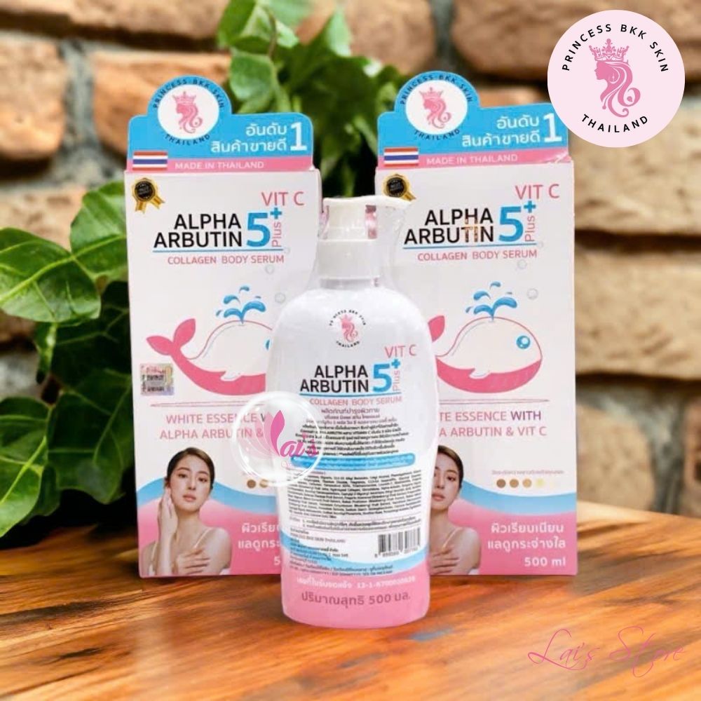 Sữa Dưỡng Thể Trắng Da Alpha Arbutin & Vit C 5 Plus+ Princess Bkk Skin 500ml Thái Lan