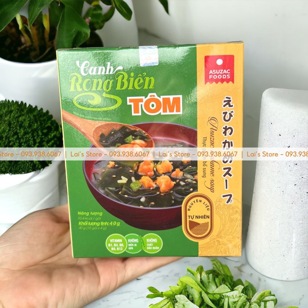 Canh Rong Biển Tôm Asuzac Dinh Dưỡng Cao - Asuzac Wakame Soup