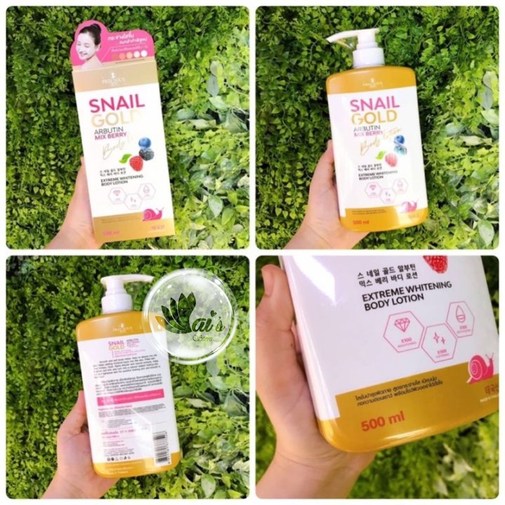 Sữa Dưỡng Thể Trắng Da Snail Gold Arbutin Mix Berry Body Lotion Precious Skin Thailand 500ml
