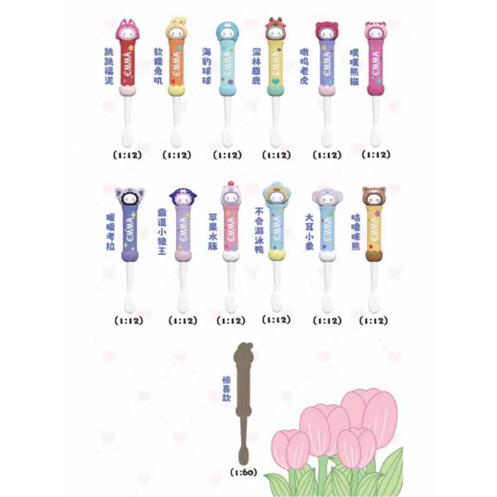 Blind box Bàn Chải Đánh Răng EMMA RUA RUA ZOO Hộp Mù Ngẫu Nhiên Kiểu Dáng Đáng Yêu Cho Bé Và Mẹ
