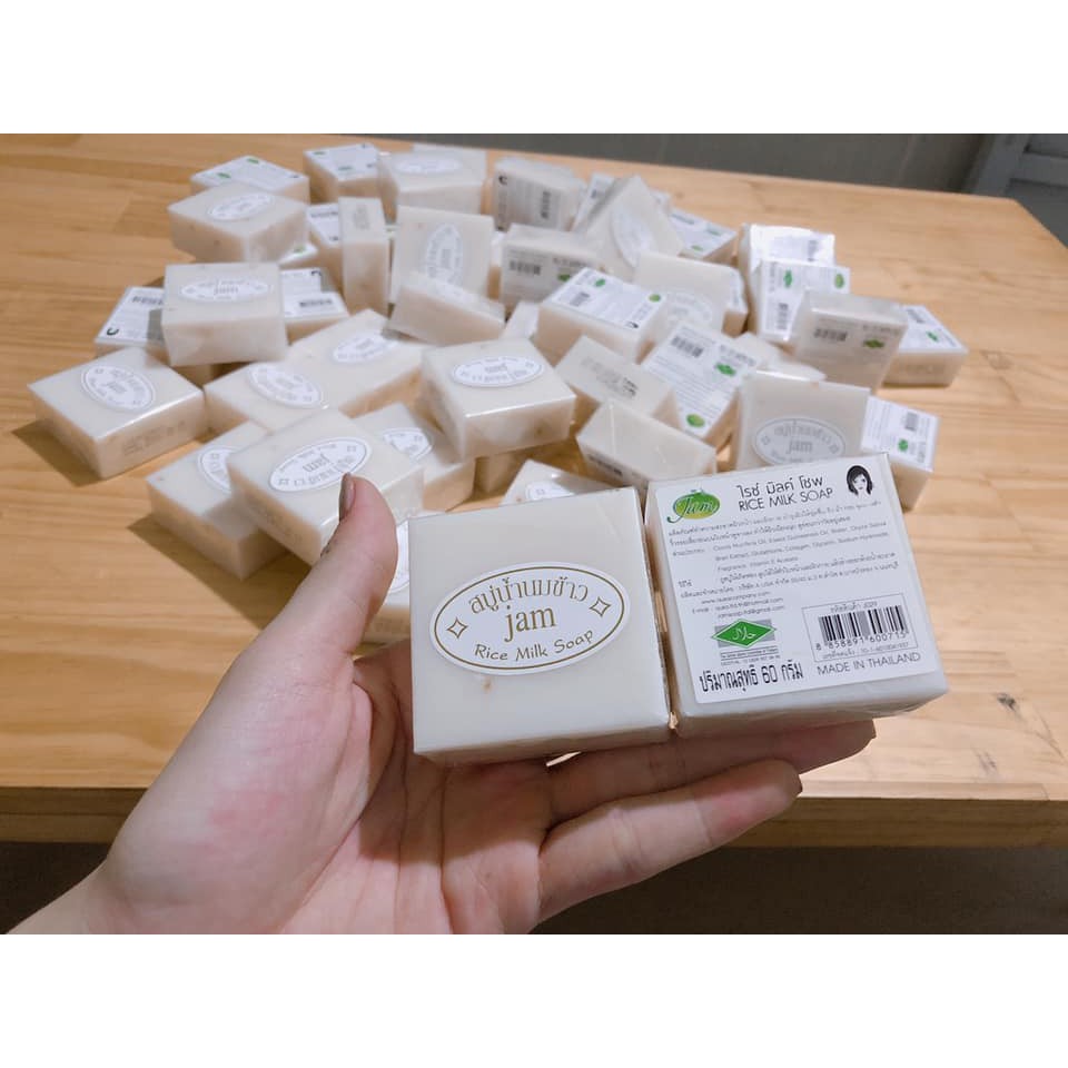 Xà Phòng Cám Gạo Trắng Da Jam Rice Milk Soap Thái Lan 60g