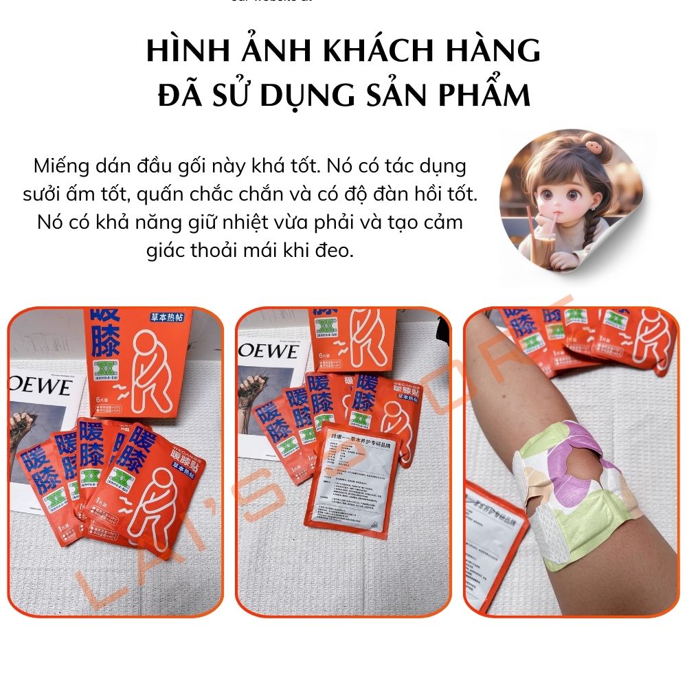 Miếng Dán Đầu Gối WECAN Tự Sưởi Ấm Giảm Đau Khớp Gối, Làm Nóng Bằng Thảo Dược