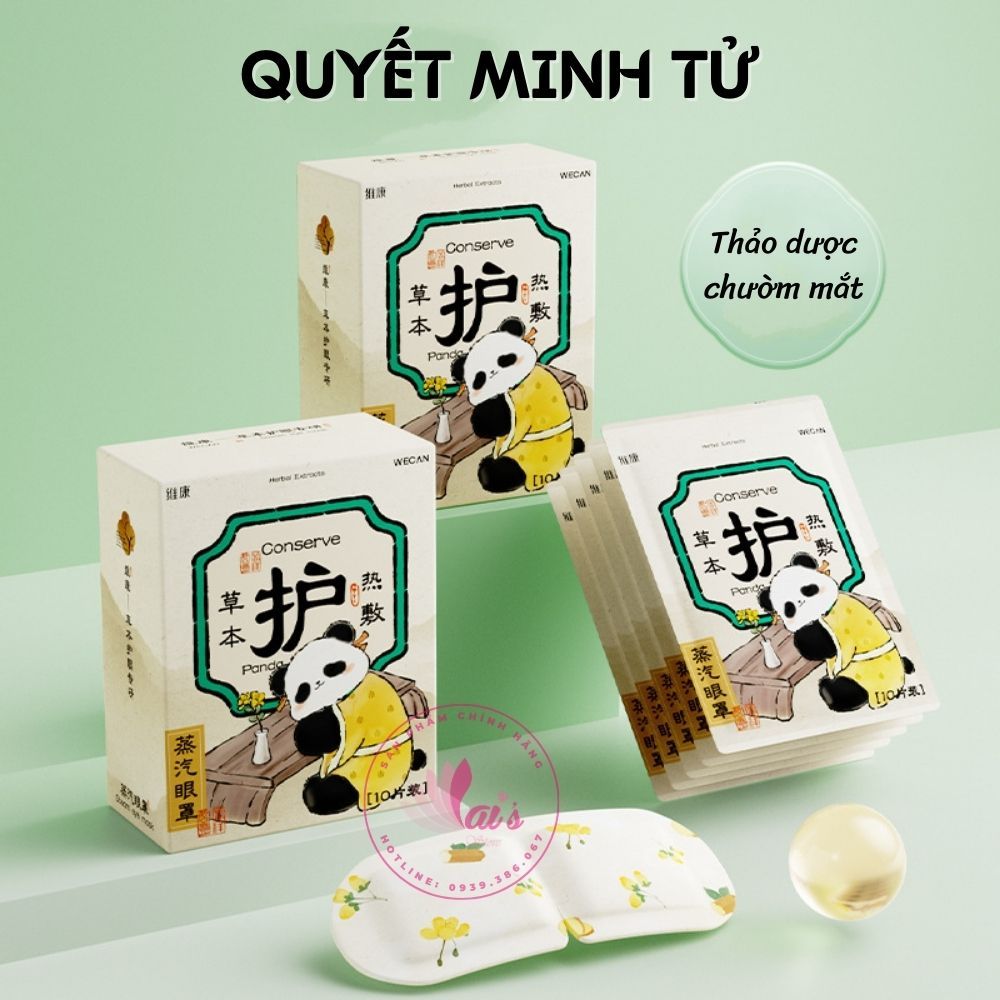 Hộp 10 Miếng Mặt Nạ Mắt Nóng Thảo Dược WECAN Giúp Thư Giãn Mắt