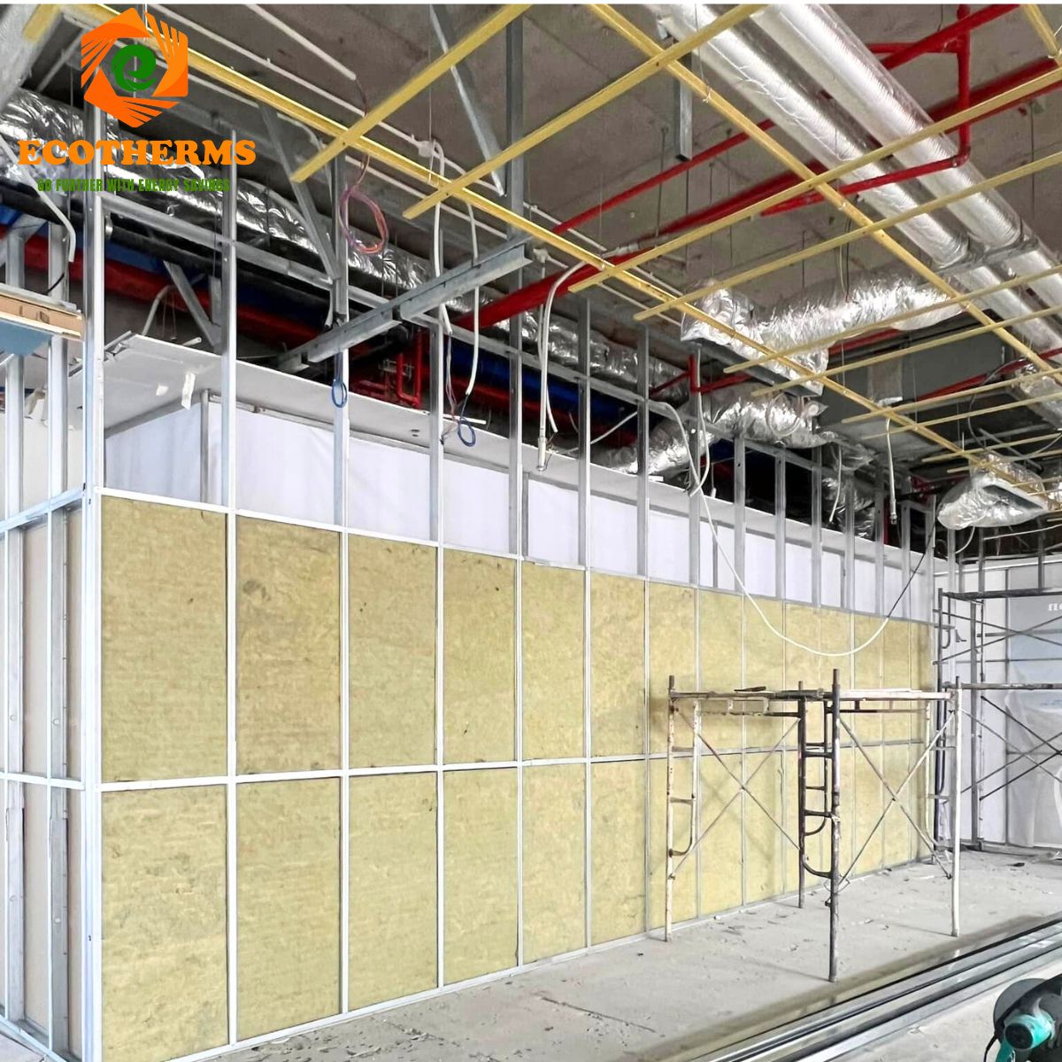 Hướng dẫn Thi Công Vách Thạch Cao Cách Âm, Chống Cháy với Bông Khoáng Rockwool