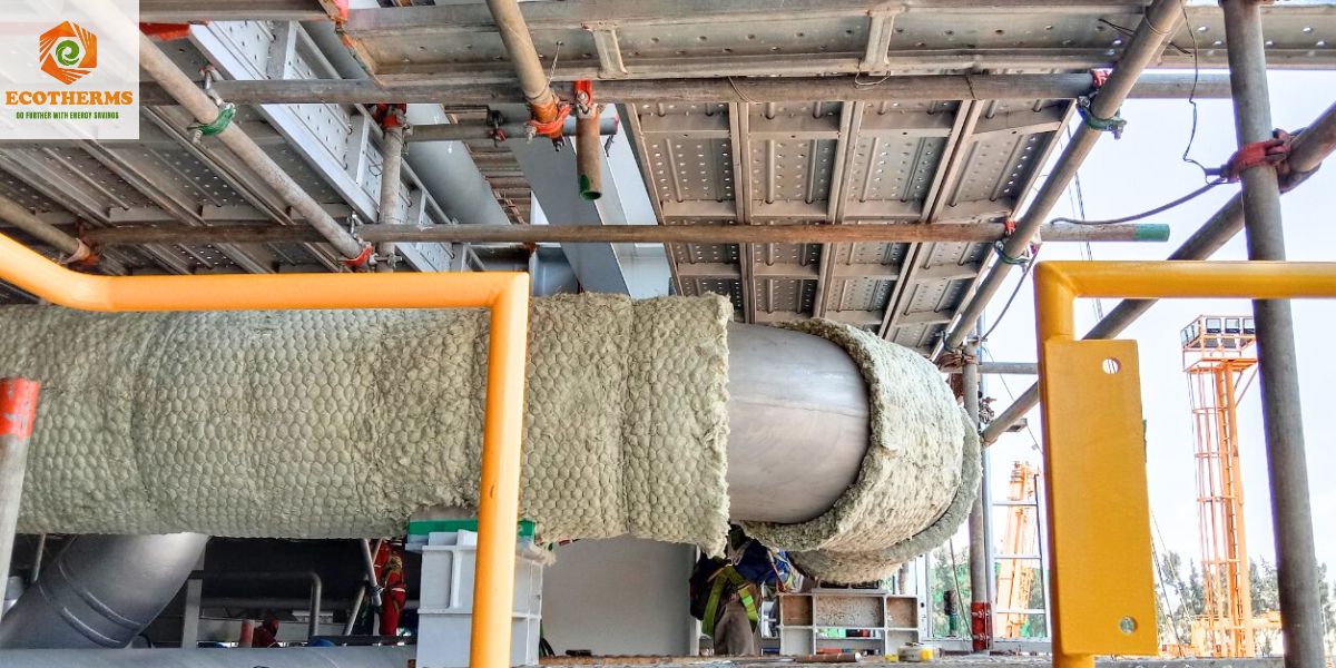 Cách nhiệt cho đường ống công nghiệp bằng bông khoáng Rockwool 