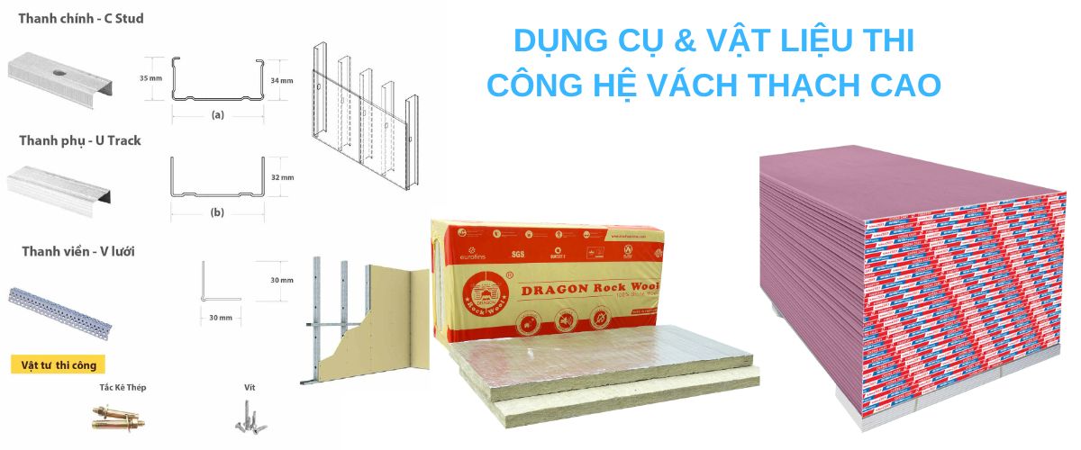 Dụng Cụ Thi Công Vách Thạch Cao