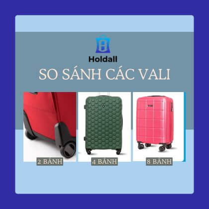 So sánh các vali kéo 2 bánh, 4 bánh và 8 bánh