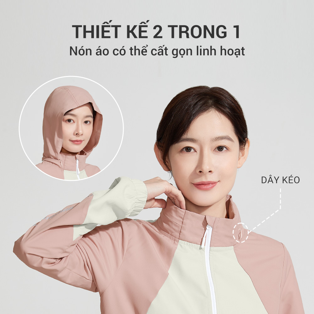 Áo khoác chống nắng nữ UV100 Suptex-REC AC24001