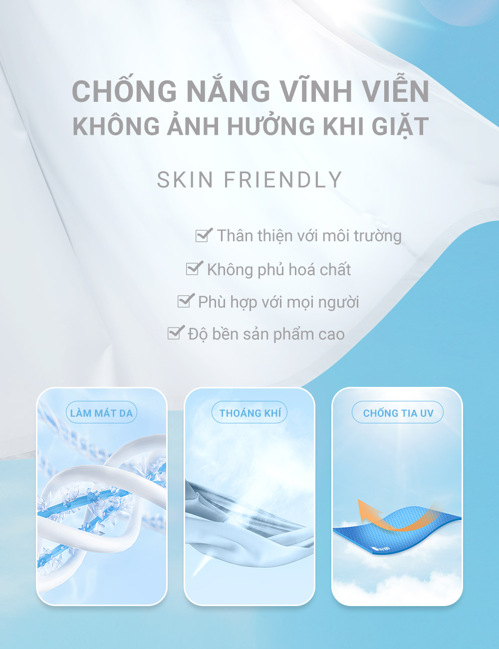 Áo khoác chống nắng thể thao nam UV100 Suptex-Cool AA24112