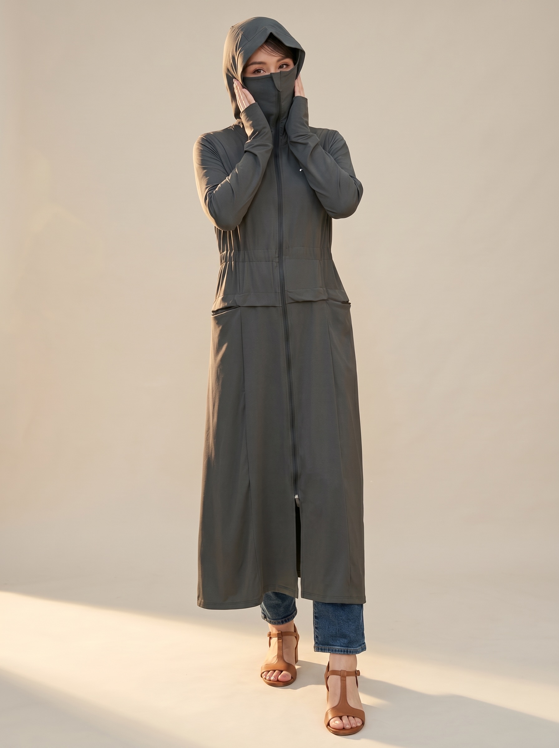 Áo khoác chống nắng toàn thân nữ UPF100 WJ25005