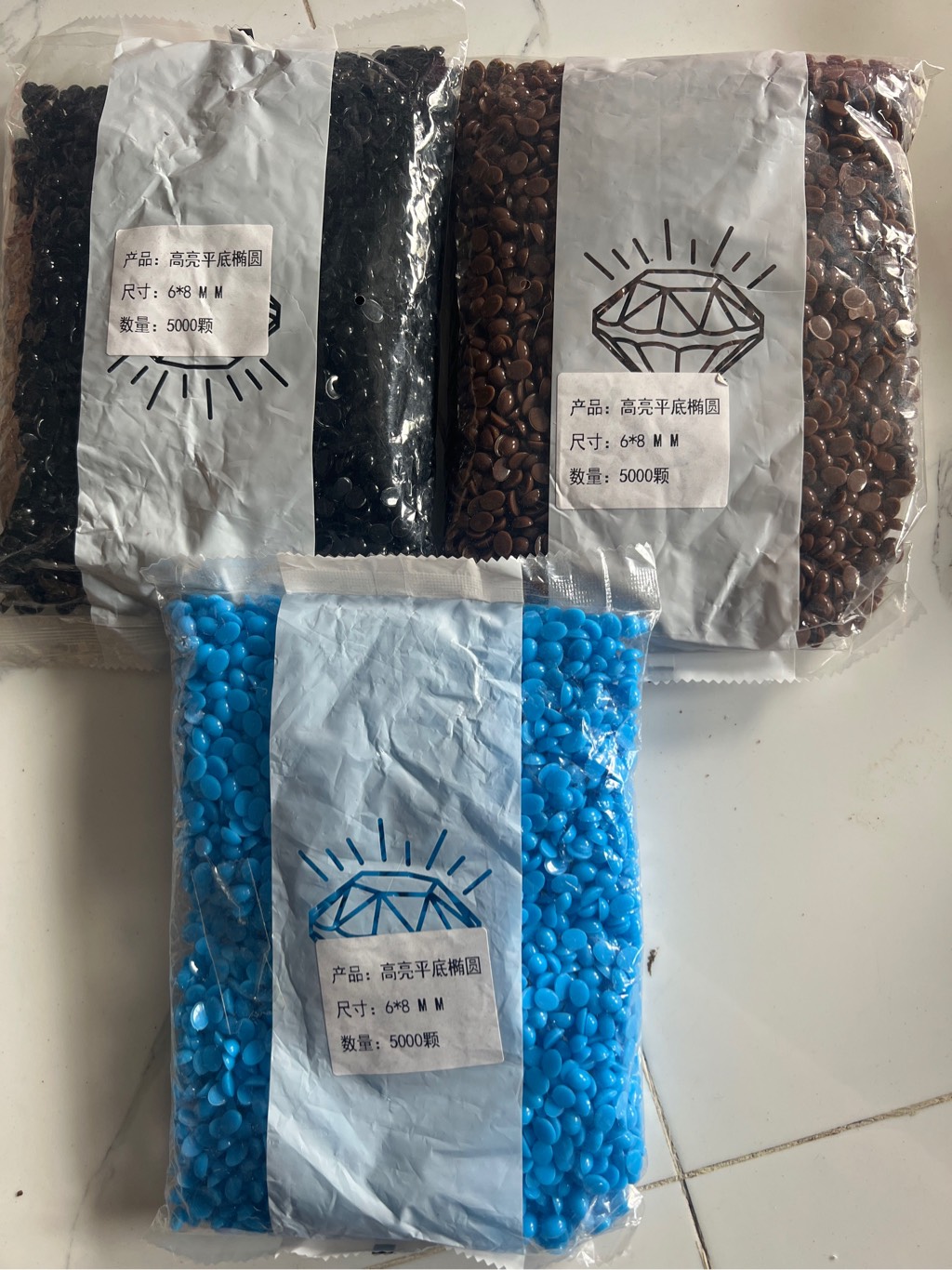 Mắt ovan size 6*8mm gói 100 cái