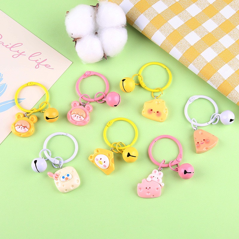 Móc khoá chuông bunny phô mai