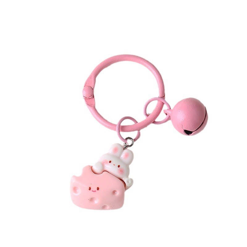 Móc khoá chuông bunny phô mai