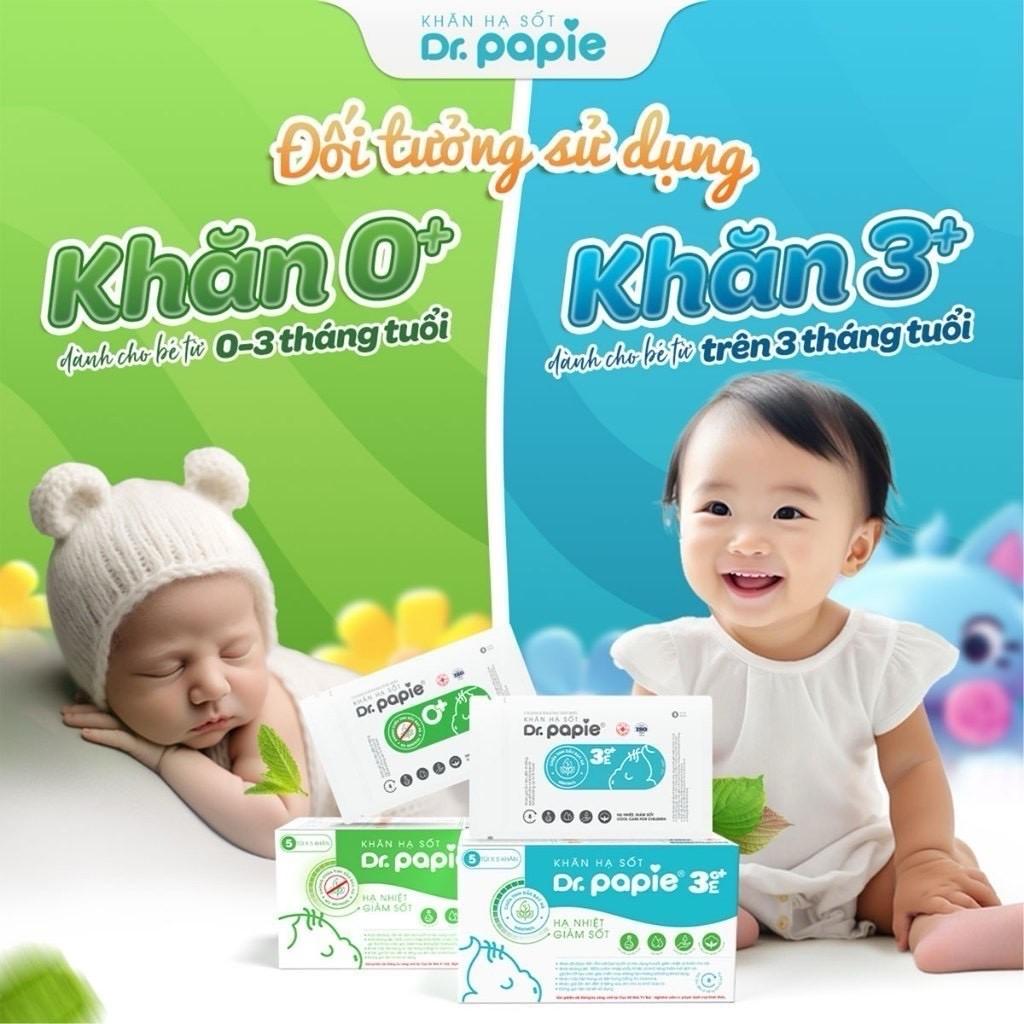 Khăn hạ sốt Dr.Papie 0+ (25 khăn)