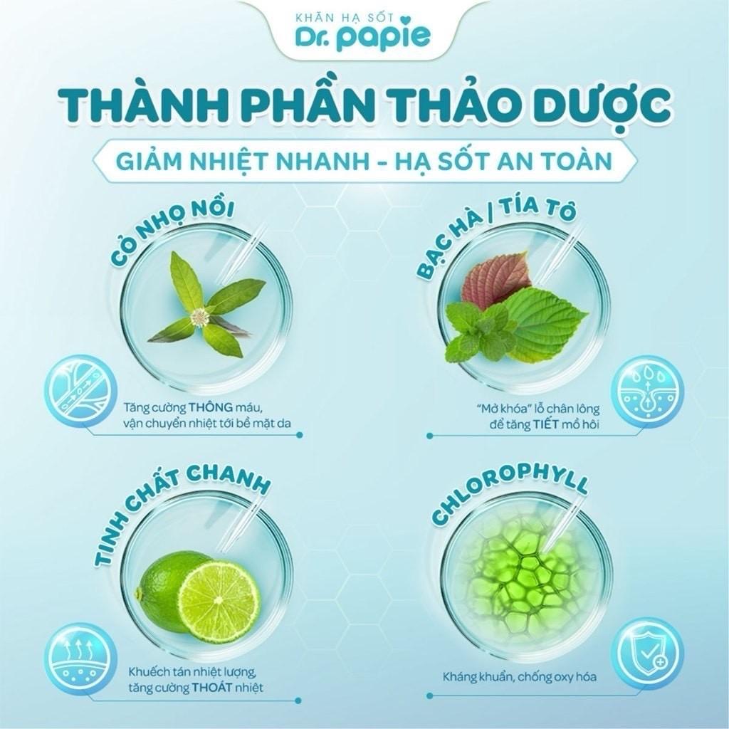 Khăn hạ sốt Dr.Papie 0+ (25 khăn)