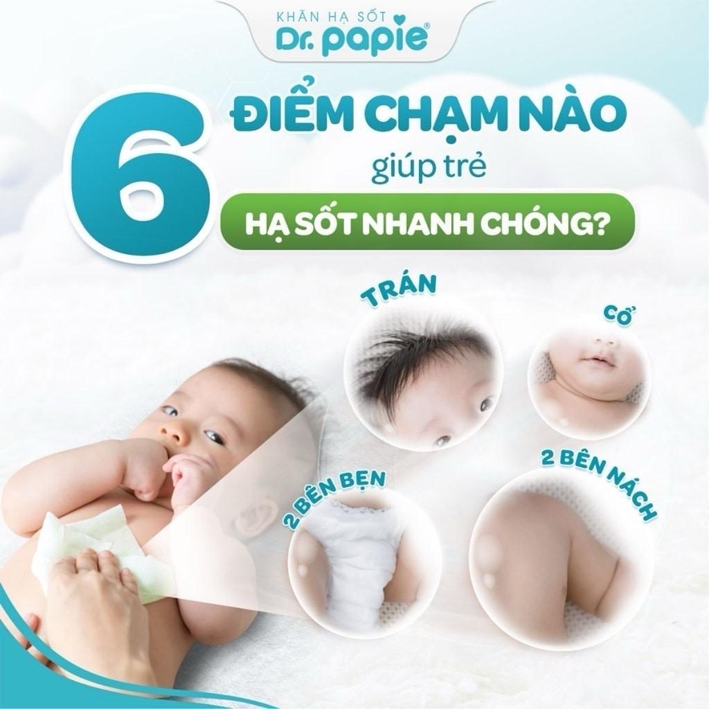 Khăn hạ sốt Dr.Papie 0+ (25 khăn)