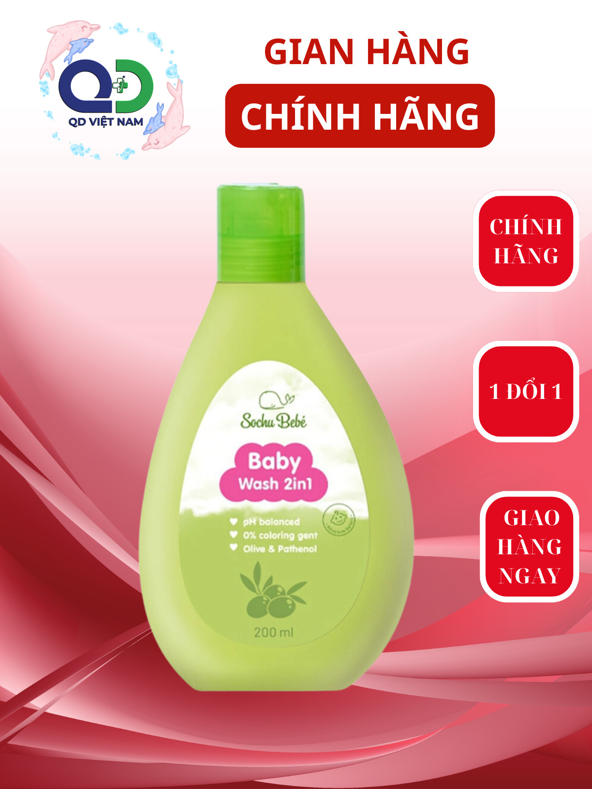 Sữa tắm Sochu BEBÉ - Baby wash 2 in 1 (200ml)