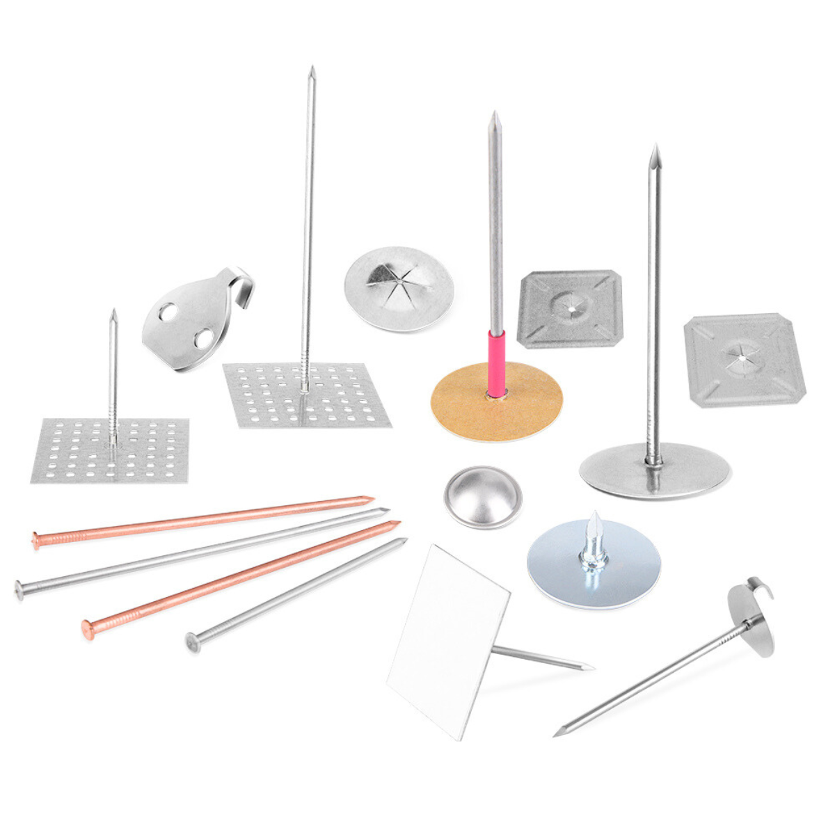 ALUMINUM PINS AND CAPS - INSULATION ACCESSORIES