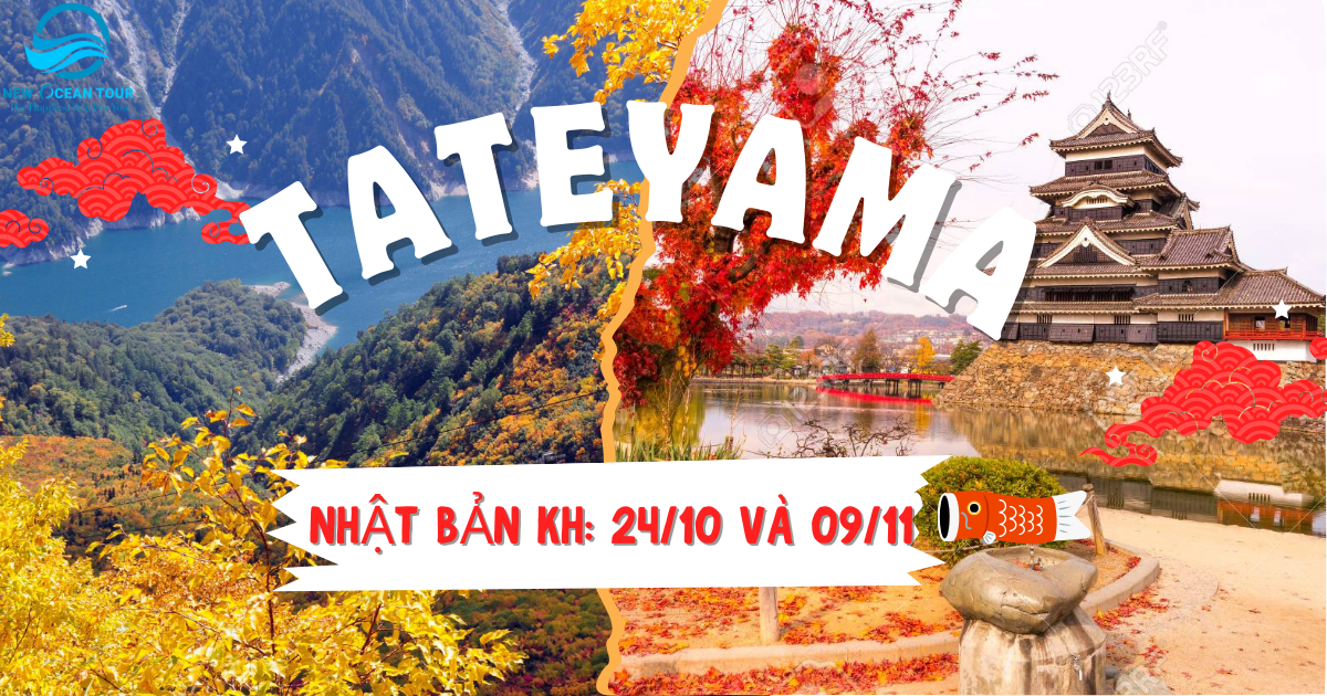 Tour Nhật Bản Tateyama Kurobe Alpine Mùa Thu Nagoya- Gifu - Toyama - Tateyama - Matsumoto – Phú Sỹ- Tokyo-Odaiba 6N5Đ