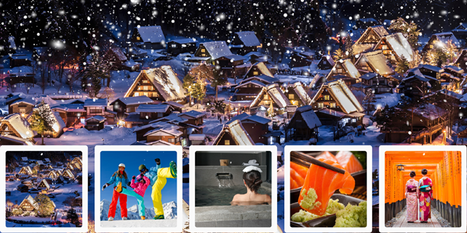 Tour Nhật Bản Đón Năm Mới Ở Làng Cổ Tích Shirakawago Hà Nội - Tokyo City Tour - Phú Sĩ - Khu trượt tuyết Fujiten - Lâu đài Matsumoto - Nông trại Wasabi - Gifu - Làng cổ Shirakawago - Cố đô Kyoto - Lâu đài Osaka 6N5Đ