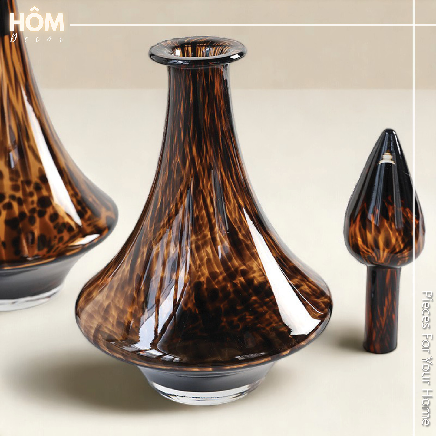 Bình Rựơu Leopard Print Flower